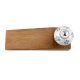 Grey Floral Crackle Ceramic Wooden Door Stopper